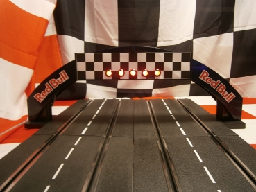 Ampel 2 bis 4 Spuren 6Phasen (Rot/Grün) komplett Rennbogen Carrera / Red Bull